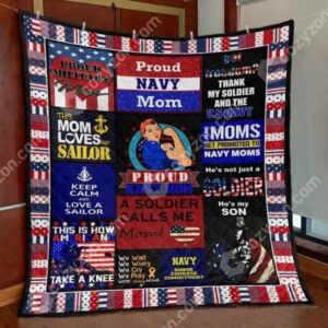 Proud Navy Mom Quilt Cd010  Quilt